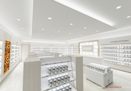 Retail Pharmacy Display Showcase for Drug Store Design