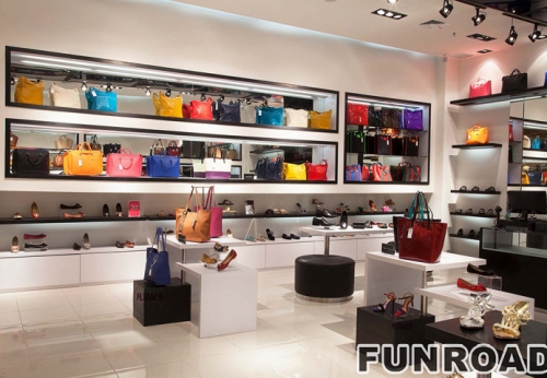 High-end brand-name bags women's shoes display cabinet case renderings