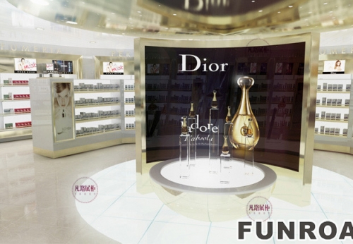 Customized Cosmetics Display Cabinet for Duty-Free Shop | Funroadisplay