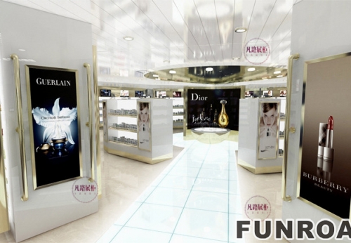 Customized Cosmetics Display Cabinet for Duty-Free Shop | Funroadisplay