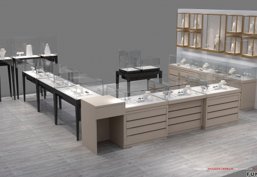 Stylish Jewelry Display Showcase for Retail Store 