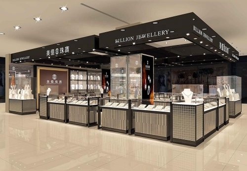Customized Jewelry Showcase Kiosk for Shopping Mall Decoration