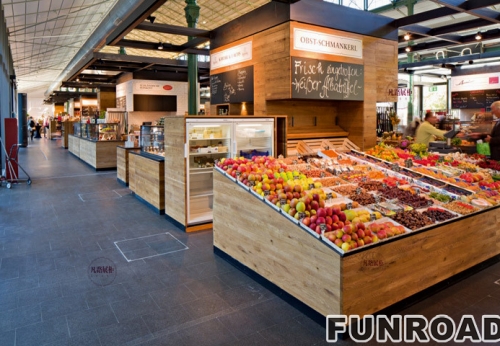 Retail Wooden Display Cabinet for Supermarket Goods Display | Funroadisplay