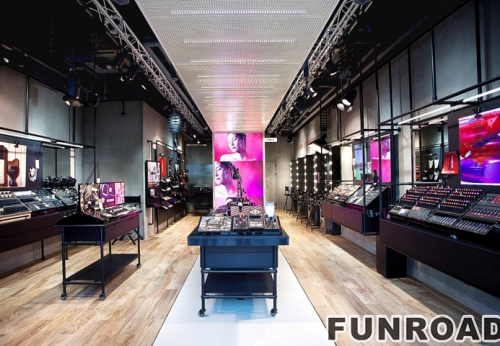 cosmetic retail shop design with display furniture