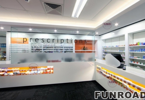 Customized Drug Store Showcase for Pharmacy Shop Decoration