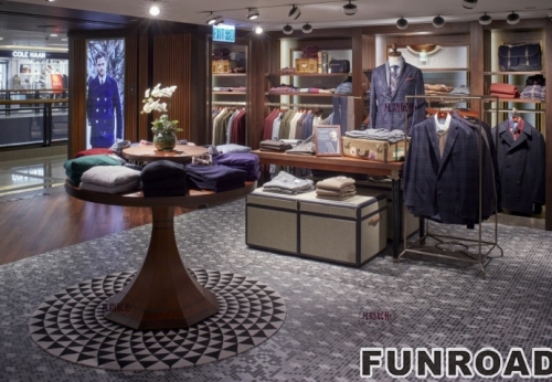 Design case of display cabinet in men's suit shop