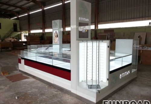 Best sale funroad design and manufacturing high end luxury watch display kiosk watch display cabinet mdf counter