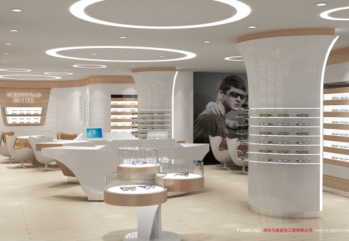 Retail Modern Showcase Counter for Optical Reveal Ark