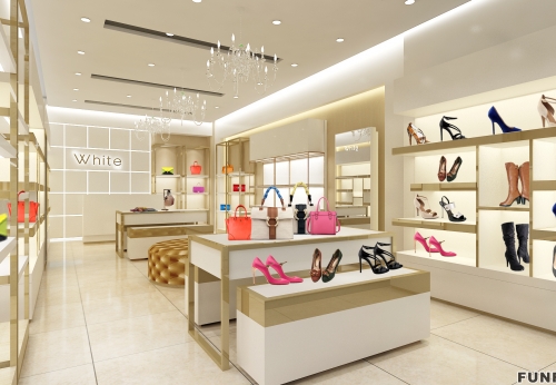 Modern Shop Retail Shoe Store Interior Equipment Design for Bag and Shoe