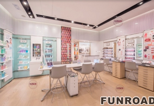 Pink Cosmetic  Display Showcase  Interior Design