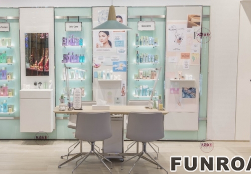 Pink Cosmetic  Display Showcase  Interior Design