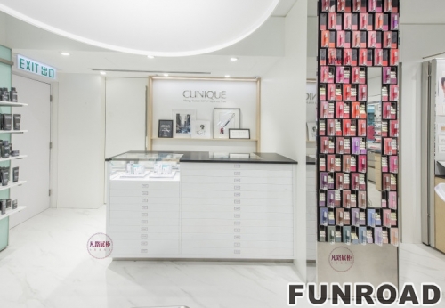 Pink Cosmetic  Display Showcase  Interior Design