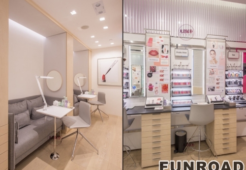 Pink Cosmetic  Display Showcase  Interior Design