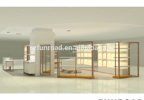 Shop Interior Decoration Retail Shop Handbag Shoes Luxury Display Showcase Cabinet for Sale