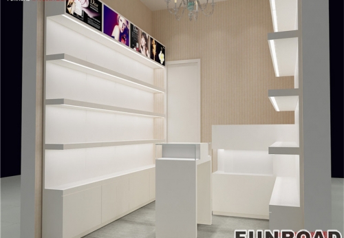​Modern White Cosmetic Display Racks For Wall Decor