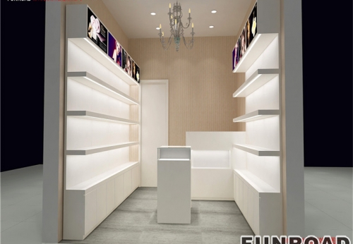 ​Modern White Cosmetic Display Racks For Wall Decor