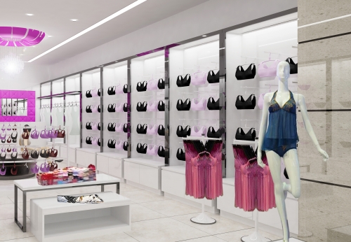 Fashional Modern Woman Lingerie Store Display Clothing Shop Display Fixtures In Display Racks 