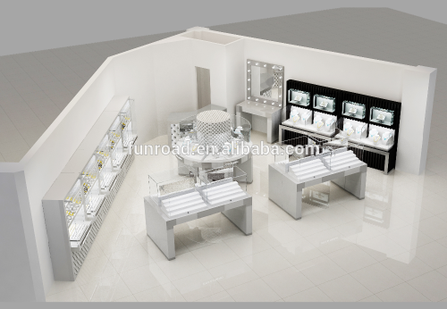 Factory Customized Modern Jewelry Shop Interior Design with Glass Vitrine and Cabinet 