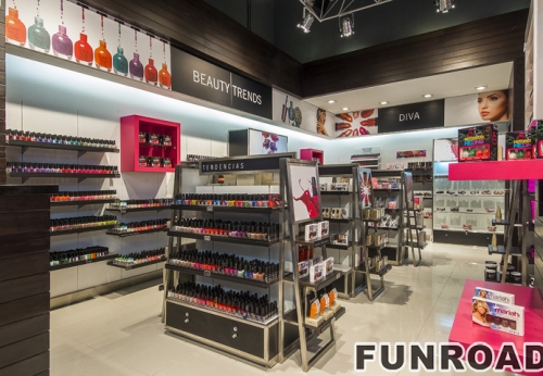 Unique Cosmetic Brand Shop Design with Customized Wooden Display Furniture