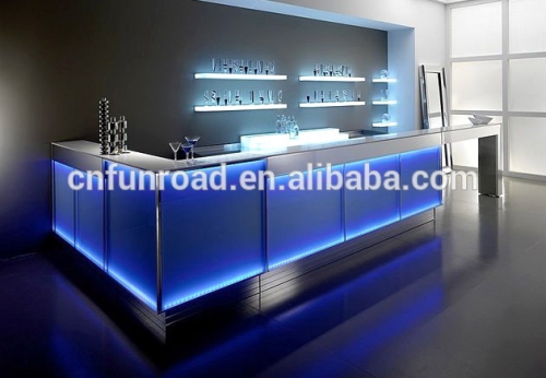 factory price wooden bar counter designs, home and night club bar counter, led bar counter for sale 