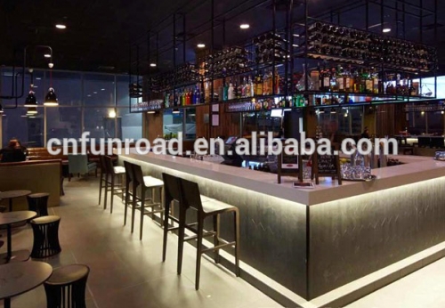 factory price wooden bar counter designs, home and night club bar counter, led bar counter for sale 
