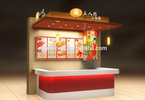 Customized Mall Barbecue Kiosk of Fast Food Kiosk Counter Design