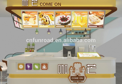 Customized Mall Barbecue Kiosk of Fast Food Kiosk Counter Design