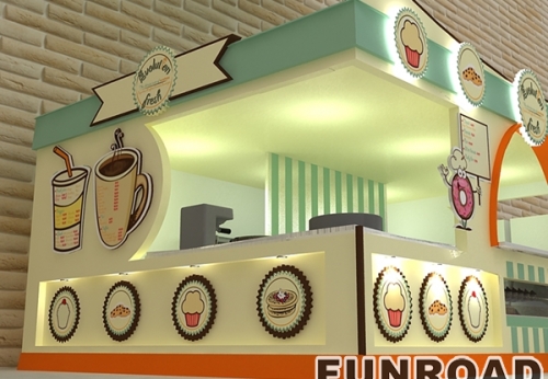 Customized Food & Beverage Kiosk for Cafe Shop Decoration