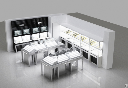 Stylish Jewelry Showcase Counter for Store Interior Decor | Funroadisplay