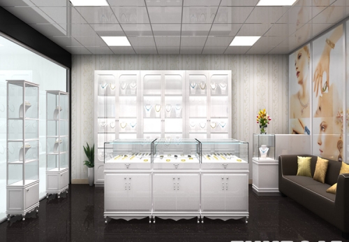 Customized Glass Display Showcase for Jewelry Store 