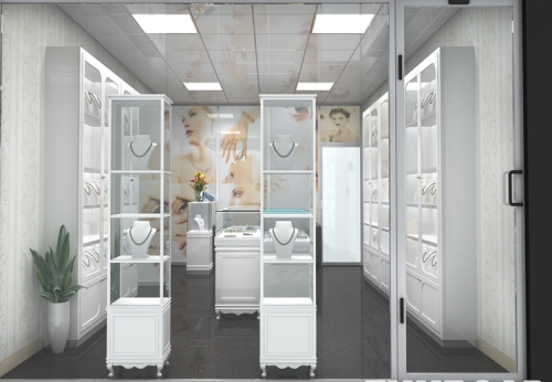 Customized Glass Display Showcase for Jewelry Store 