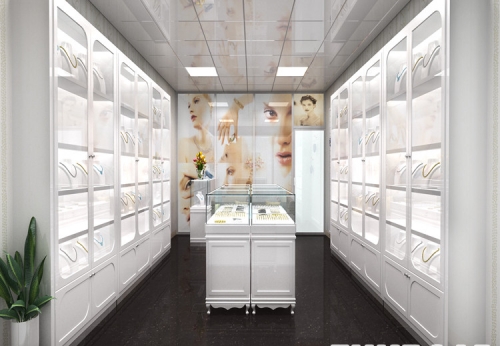 Customized Glass Display Showcase for Jewelry Store Interior Decoration