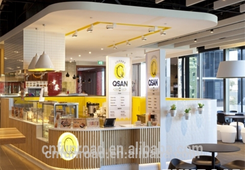 Retail Custom Fast Food Display Showcase with LED Light