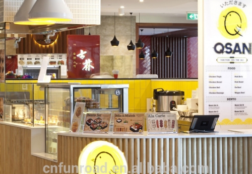 Retail Custom Fast Food Display Showcase with LED Light