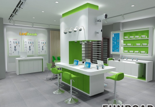 Attractive Cellphone Display Showcase CCTV Store Interior Decoration Design