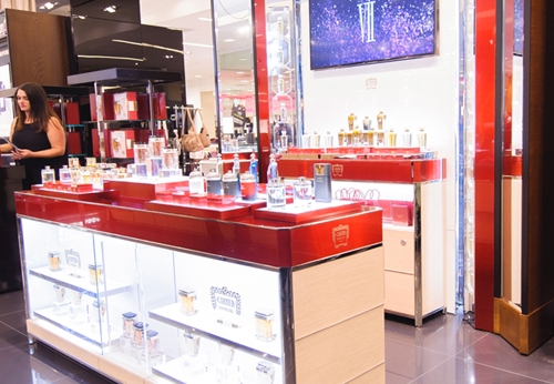 Custom Cosmetic Showcase for Cartier Shop Interior Design