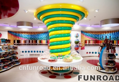 Custom Display Kiosk for Candy Store Interior Design