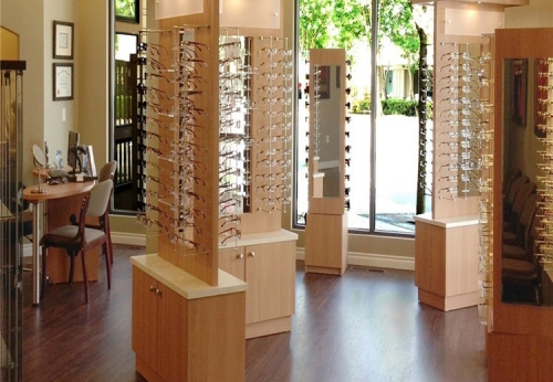 Retail Wooden Optical Reveal Ark for Sunglasses Store Furniture