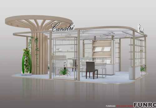 Luxury Wood Jewelry Display Showcase for Brand Store Furniture