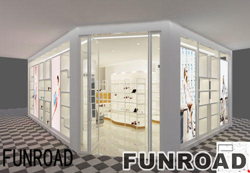 Shoes Display Rack for Retail White Brand Store Interior Design