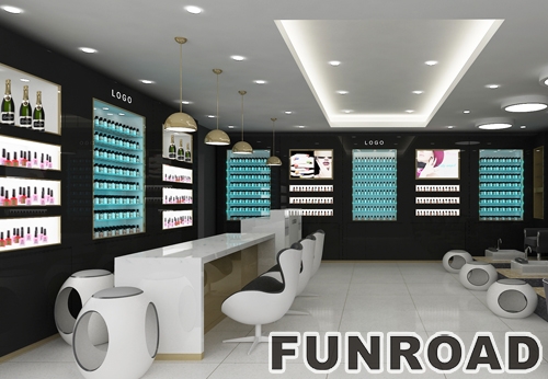 Hign-end Retail Salon Display Showcase for Beauty Shop Decor
