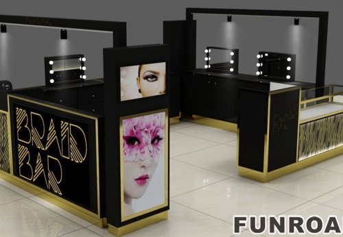 Bespoke Makeup Display Kiosk for Beauty Shop Interior Design
