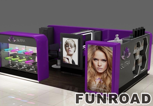 Purple Design Salon Display Cabinet for Beauty Shop Decor