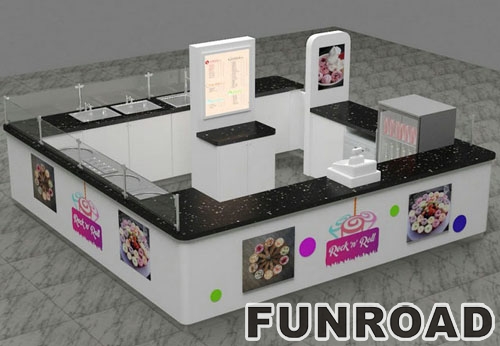 Retail Ice Cream Kiosk for Food & Beverage Kiosk Shop Furniture