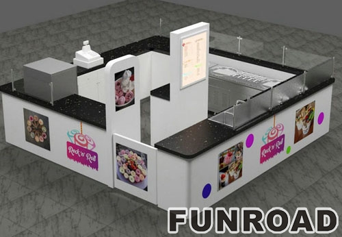 Retail Ice Cream Kiosk for Food & Beverage Kiosk Shop Furniture