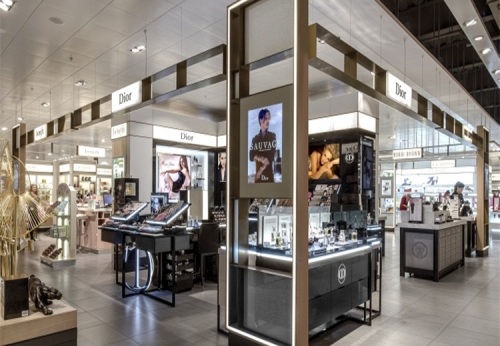 Wooden Cosmetic Showcase with Acrylic Display Cabinet