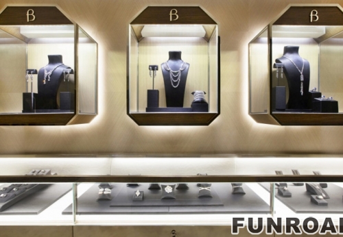 Customized Wall-mounted Jewelry Showcase for Shop Interior Design