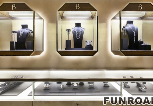 Customized Wall-mounted Jewelry Showcase for Shop 