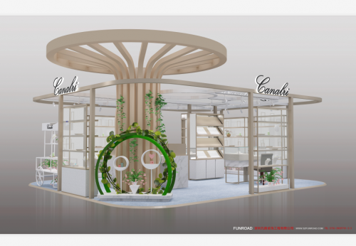 Luxury Wooden Jewelry Display Kiosk for Mall Furniture