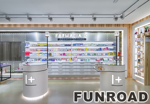 Bespoke Pharmacy Furniture with LED Light for Medical Store Design